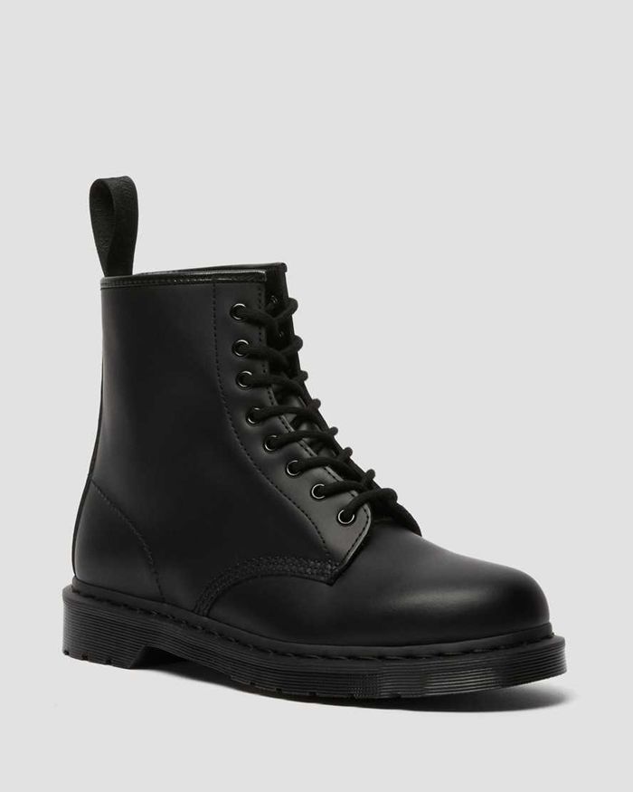 Dr Martens Mens 1460 Mono Smooth Leather Lace Up Ankle Boots Black - 81659MIOR